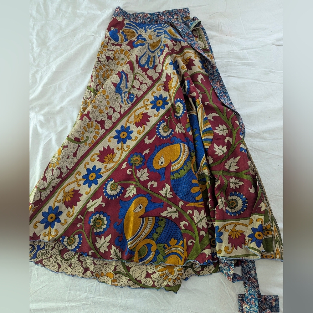 NWB Cute Things Silk Wrap Skirt